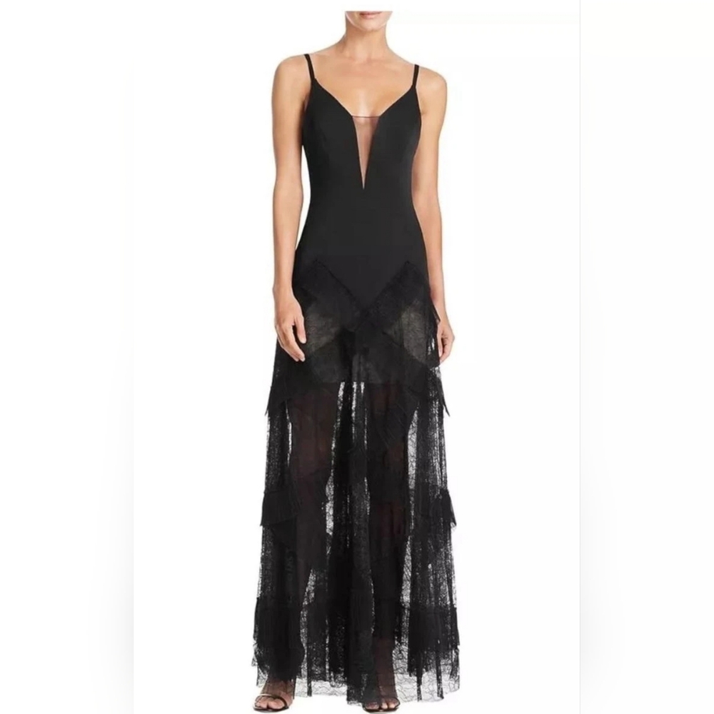 BCBG Maxazria Elegant Black Evening Gown, Size 8 - Picture 3 of 9